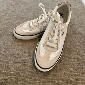New Keds Women's Beige and White Sneakers